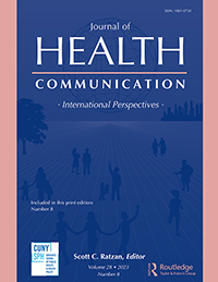 Cover image for Journal of Health Communication, Volume 28, Issue 8, 2023