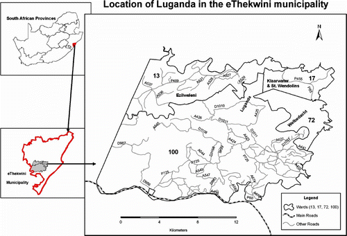 Figure 1: Location of Luganda in the eThekwini municipality