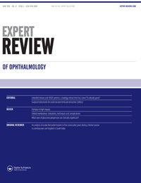 Cover image for Expert Review of Ophthalmology, Volume 11, Issue 3, 2016