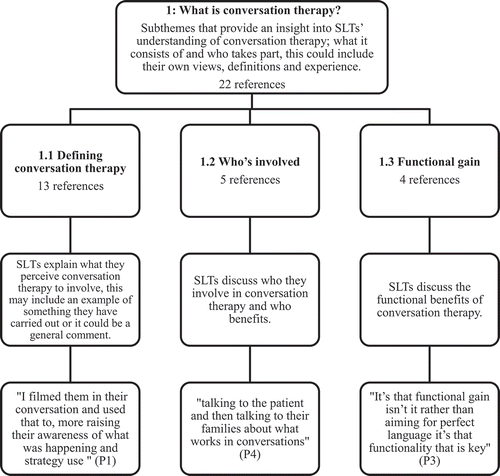 Figure 8. Theme 1—What is conversation therapy?