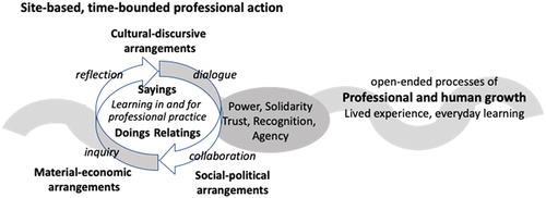 Figure 3. A framework for understanding the complexity of learning in and for practice.