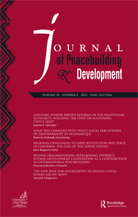 Cover image for Journal of Peacebuilding & Development, Volume 10, Issue 2, 2015