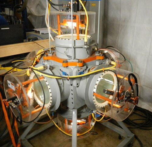 Figure 2. Biomass-scale cubical triaxial tester developed by Forest Concepts, LLC and Pennsylvania State University.