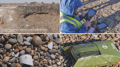 Figure 6. Screenshots from ‘Recording Loss’ that capture a process of erosion (a), recording (b), revealing (c) and washing ashore (d).