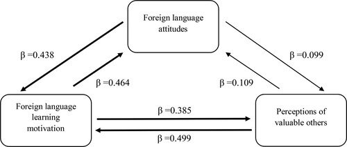 Figure 1. Pattern of relationships between attitudes predictors.