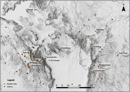 Figure 8. Spatial distribution of identified cisterns.