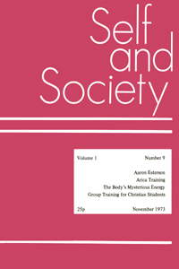 Cover image for Self & Society, Volume 1, Issue 9, 1973