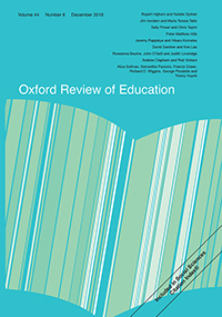 Cover image for Oxford Review of Education, Volume 44, Issue 6, 2018