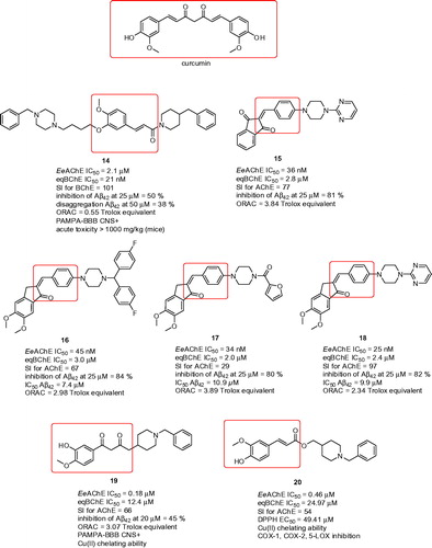 Figure 4. Curcumin-based hybrids with antioxidant properties.