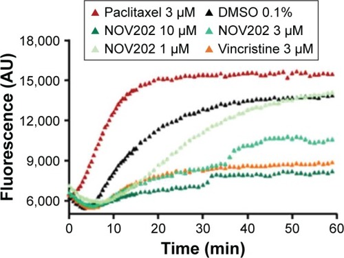 Figure 3 Effect of NOV202 on tubulin polymerization in vitro.