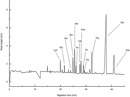 Figure 2. Electrocardiogram of fermented soy sauce. The conditions were shown in Figure 1.