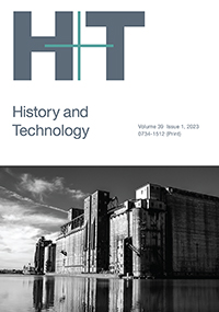 Cover image for History and Technology, Volume 39, Issue 1, 2023