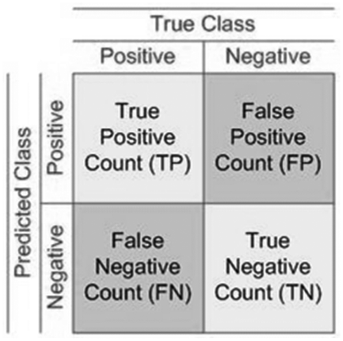 Figure 1. Visualization of two-class confusion matrix