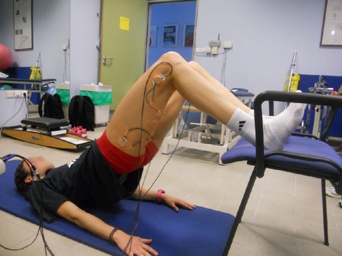 Figure 6 Hamstring bridge exercise.