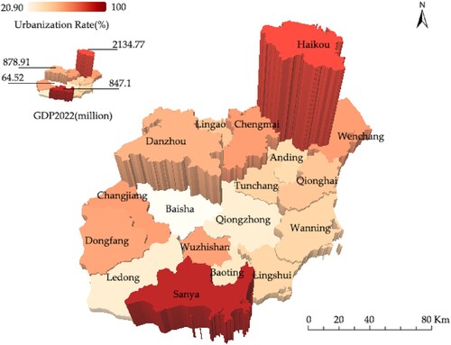 Figure 1. Illustrative overview map of Hainan province.