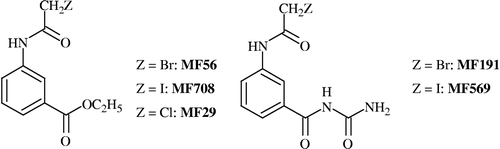 Figure 1 Structures of MF56, MF708, MF29, MF191 and MF569.