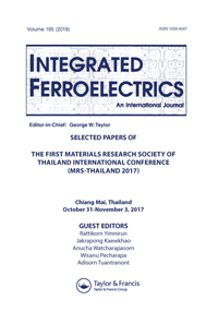 Cover image for Integrated Ferroelectrics, Volume 195, Issue 1, 2019