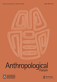 Cover image for Anthropological Forum, Volume 26, Issue 4, 2016