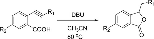 Scheme 16. Synthesis of O-alkyl phthalides.