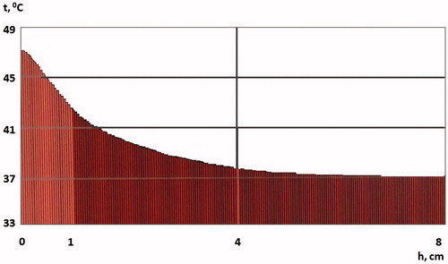 Figure 2. Temperature distribution model.