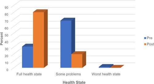 Figure 1 Health state pre- and post-treatment.