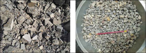 Figure 2. Texas T-wall and crushed aggregate