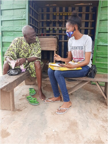 Figure 4. Enumerator with a cassava farmer in Atisbo community, Oyo State, during data collection.