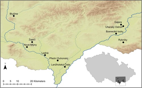 Figure 1. The 10 temporary study pools in southern Moravia, Czech Republic.