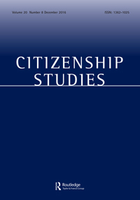 Cover image for Citizenship Studies, Volume 20, Issue 8, 2016