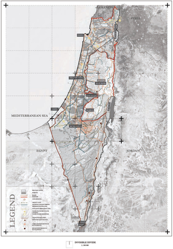 Figure 12. Mapping and Reframing Hegemonic Power and Invisible Divisions in Israel/Palestine through Access, Connection, and Disconnection in Infrastructure.Credit: Cathryn Tran, Carleton M.Arch Student