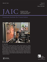 Cover image for Journal of the American Institute for Conservation, Volume 58, Issue 1-2, 2019