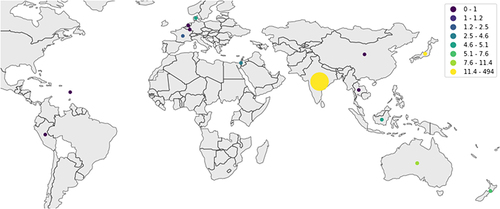 Figure 7 A map of the countries where BA.275 has appeared in the last few weeks.