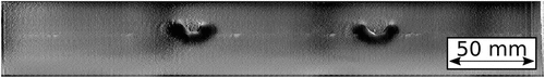 Figure 15. Phase image of the rail head measured with µ-bolometer camera and with a frame rate of 50 Hz.