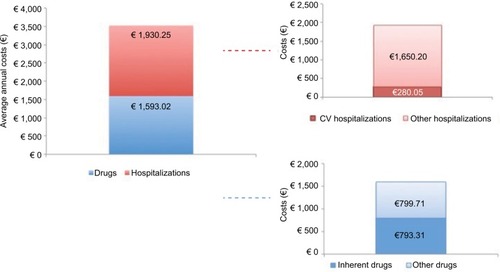 Figure 3 The annual average cost per patient post-acute myocardial infarction after 12 months of dual antiplatelet therapy during the follow-up period.
