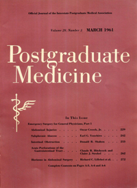Cover image for Postgraduate Medicine, Volume 29, Issue 3, 1961