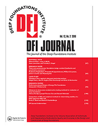 Cover image for DFI Journal - The Journal of the Deep Foundations Institute, Volume 12, Issue 2, 2018