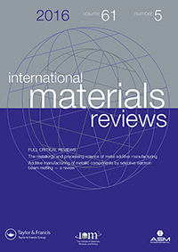 Cover image for International Materials Reviews, Volume 61, Issue 5, 2016