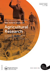 Cover image for New Zealand Journal of Agricultural Research, Volume 60, Issue 4, 2017