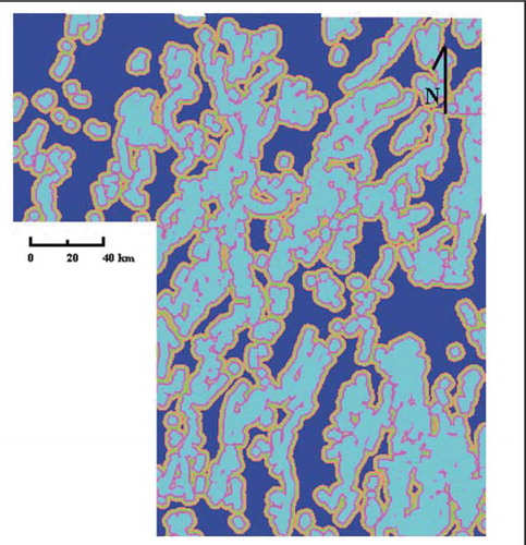 Figure 8. Fault ring buffer in the study area