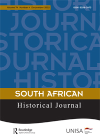 Cover image for South African Historical Journal, Volume 74, Issue 4, 2022