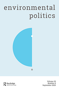 Cover image for Environmental Politics, Volume 32, Issue 6, 2023