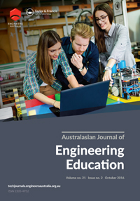 Cover image for Australasian Journal of Engineering Education, Volume 21, Issue 2, 2016