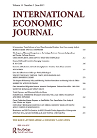 Cover image for International Economic Journal, Volume 33, Issue 2, 2019