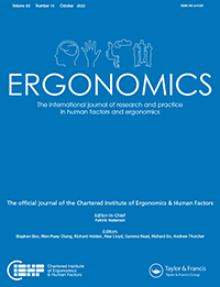 Cover image for Ergonomics, Volume 65, Issue 10, 2022