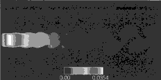 FIG. 5 Instantaneous contours of the particle concentration Q* 4 (d p =2 nm) at time t* =26.2.