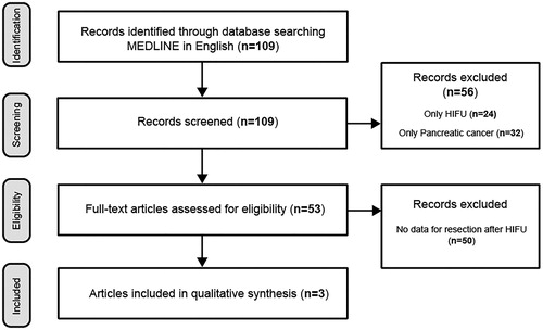 Figure 1. Study diagram according to Medline database: screening, eligibility, included.