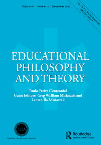 Cover image for Educational Philosophy and Theory, Volume 54, Issue 13, 2022