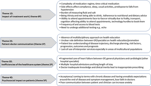 Figure 2 Themes emerging from doctors’ (D) perceived treatment burden of their patients.