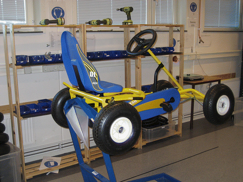 Figure 1. The assembly product used in this experiment, a pedal car.