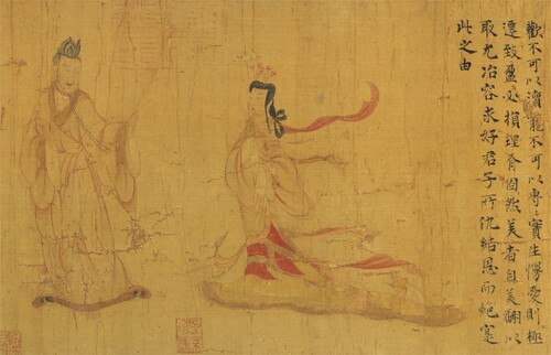 Figure 3. Gu Kaizhi. Admonitions of the instructress to the court ladies. Handscroll (Detail). Ink and colours on silk. British Museum, London.